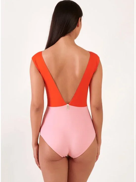 Seabody One Piece Swimsuit — poppy-macaron - Picture 3 of 10